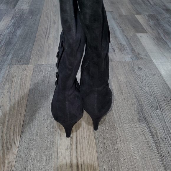 X-appeal black zip up heeled boots - Picture 4 of 6